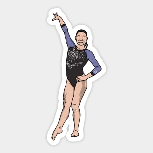 leanne and gymnast Sticker